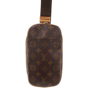 Louis Vuitton Monogram Leather Brown Pochette Ganjou Body Bag